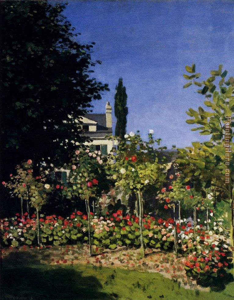 Claude Monet Garden In Flower At Sainte-Adresse